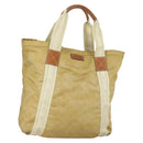 GUCCI GG Canvas Hand Bag Nylon Beige 189669 Auth ti3521-1