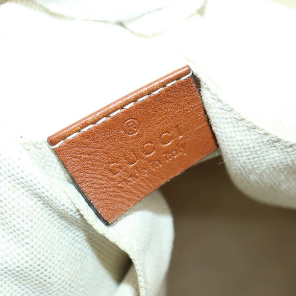 GUCCI GG Canvas Hand Bag Nylon Beige 189669 Auth ti3521