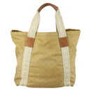 GUCCI GG Canvas Hand Bag Nylon Beige 189669 Auth ti3521-2