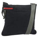 PRADA Sports Shoulder Bag Nylon Black Silver Auth ti3522-1