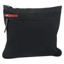 PRADA Sports Shoulder Bag Nylon Black Silver Auth ti3522-13