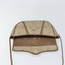 Christian Dior Honeycomb Canvas Shoulder Bag PVC Beige Gold Auth ti3528-15