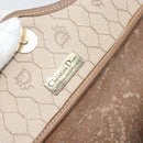 Christian Dior Honeycomb Canvas Shoulder Bag PVC Beige Gold Auth ti3528-16