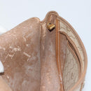 Christian Dior Honeycomb Canvas Shoulder Bag PVC Beige Gold Auth ti3528-18