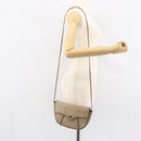 Christian Dior Honeycomb Canvas Shoulder Bag PVC Beige Gold Auth ti3528-21