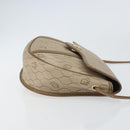 Christian Dior Honeycomb Canvas Shoulder Bag PVC Beige Gold Auth ti3528-4