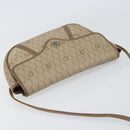 Christian Dior Honeycomb Canvas Shoulder Bag PVC Beige Gold Auth ti3528-6