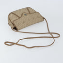 Christian Dior Honeycomb Canvas Shoulder Bag PVC Beige Gold Auth ti3528-7