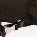 PRADA Waist bag Nylon Khaki Silver Auth ti3529-16