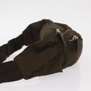 PRADA Waist bag Nylon Khaki Silver Auth ti3529-4
