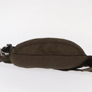 PRADA Waist bag Nylon Khaki Silver Auth ti3529-5