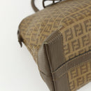 FENDI Zucchino Canvas Hand Bag Coated Canvas Vintage Brown Auth ti3530-17