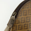 FENDI Zucchino Canvas Hand Bag Coated Canvas Vintage Brown Auth ti3530-9