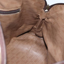 FENDI Zucchino Canvas Hand Bag Coated Canvas Vintage Brown Auth ti3530-20