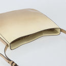 PRADA Shoulder Bag Patent leather Beige Auth ti3531-6