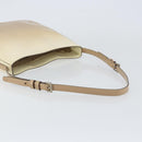 PRADA Shoulder Bag Patent leather Beige Auth ti3531-7
