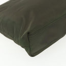 PRADA Shoulder Bag Nylon Khaki Silver Auth ti3532-11