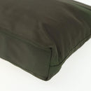 PRADA Shoulder Bag Nylon Khaki Silver Auth ti3532-12