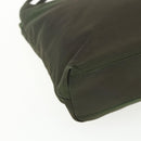 PRADA Schoudertas Nylon Kaki Zilver Auth ti3532-16