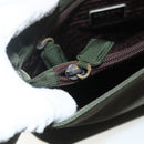 PRADA Schoudertas Nylon Kaki Zilver Auth ti3532-10