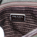 PRADA Schoudertas Nylon Kaki Zilver Auth ti3532-18