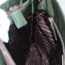 PRADA Shoulder Bag Nylon Khaki Silver Auth ti3532-19