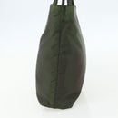 PRADA Shoulder Bag Nylon Khaki Silver Auth ti3532-5