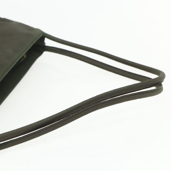 PRADA Schoudertas Nylon Kaki Zilver Auth ti3532