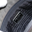 PRADA Hand Bag Nylon Khaki Silver Auth ti3533-19