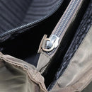 PRADA Hand Bag Nylon Khaki Silver Auth ti3533-9