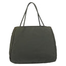 PRADA Hand Bag Nylon Khaki Silver Auth ti3533-2