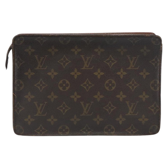 LOUIS VUITTON Monogram Pochette Homme Clutch Bag M51795 LV Auth ti3535