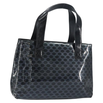 CELINE Macadam Canvas Hand Bag Vinyl Black Auth ti3537