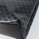 CELINE Macadam Canvas Hand Bag Vinyl Black Auth ti3537-12