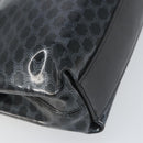 CELINE Macadam Canvas Hand Bag Vinyl Black Auth ti3537-13
