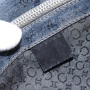 CELINE Macadam Canvas Hand Bag Vinyl Black Auth ti3537-14