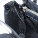 CELINE Macadam Canvas Hand Bag Vinyl Black Auth ti3537-17