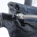 CELINE Macadam Canvas Hand Bag Vinyl Black Auth ti3537-18