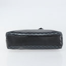 CELINE Macadam Canvas Hand Bag Vinyl Black Auth ti3537-9