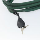 PRADA Hand Bag Nylon Khaki Silver Auth ti3539-14