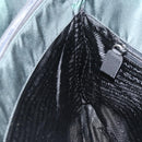 PRADA Hand Bag Nylon Khaki Silver Auth ti3539-20