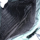 PRADA Hand Bag Nylon Khaki Silver Auth ti3539-24