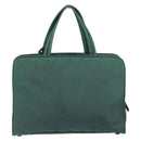 PRADA Hand Bag Nylon Khaki Silver Auth ti3539-3