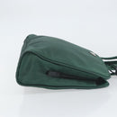 PRADA Hand Bag Nylon Khaki Silver Auth ti3539-4