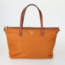PRADA Bag Nylon Leather Canvas 4 Set Orange Beige Khaki Brown Auth ti3540-2