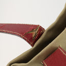 PRADA Bag Nylon Leather Canvas 4 Set Orange Beige Khaki Brown Auth ti3540-26