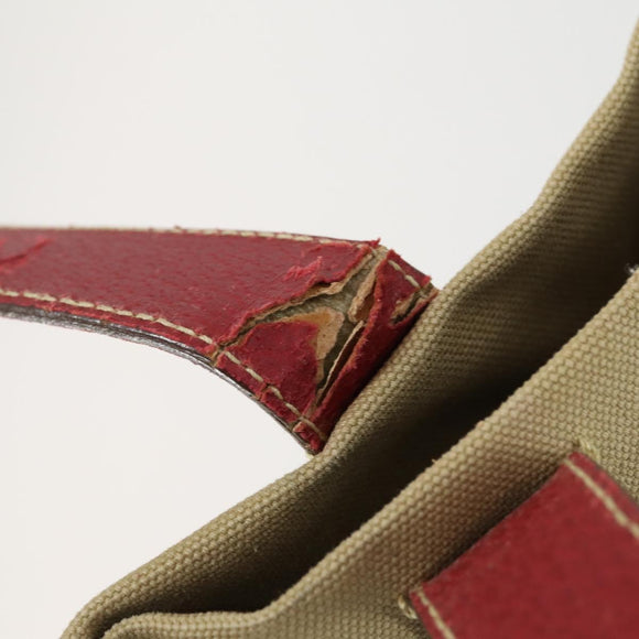 PRADA Bag Nylon Leather Canvas 4 Set Orange Beige Khaki Brown Auth ti3540