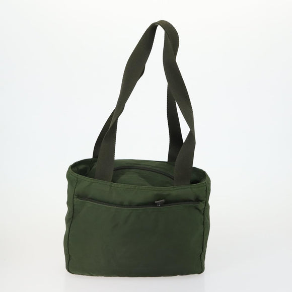 PRADA Bag Nylon Leather Canvas 4 Set Orange Beige Khaki Brown Auth ti3540