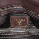 PRADA Hand Bag Nylon 2way Khaki Gold Auth ti3541-21