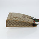 GUCCI GG Supreme Web Sherry Line Tote Bag PVC Beige Red 89 02 997 Auth ti3542-3